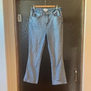 FRAME The Reboot High Waist Kick Flare in Blue Springs